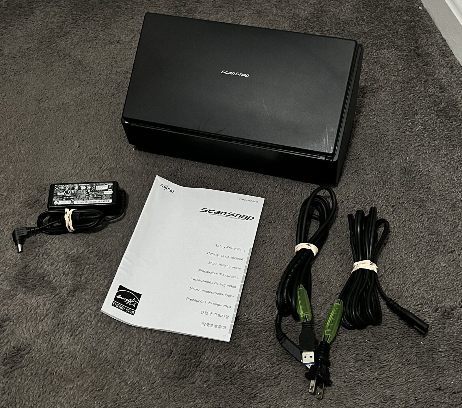 Fujitsu ScanSnap iX500 Color Image Document Scanner FI-IX500 W/ Adapter Cable