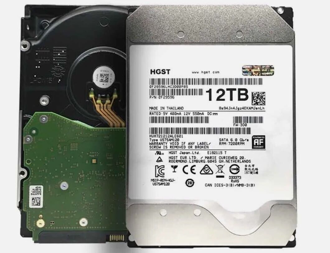 HGST Ultrastar DC HC520 12TB SATA 6Gb 256MB 3.5″ Enterprise HDD- HUH721212ALE601