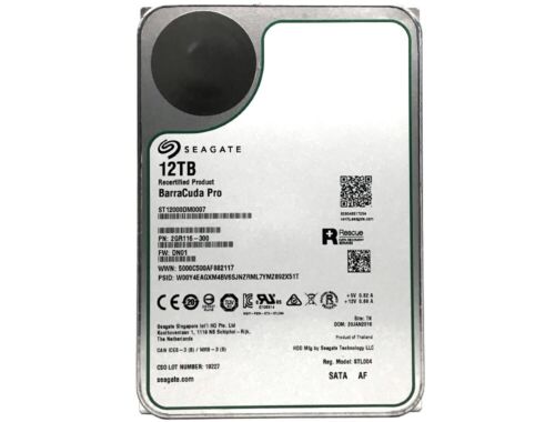 Seagate Barracuda Pro (ST12000DM0007) 12TB SATA 6Gbps 3.5″ Internal Hard Drive