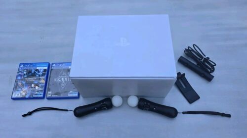 “LOOK” PS4 VR  Bundle W Processor, 2 Motion Controllers, 1 Camera, 1 Skyrim Game