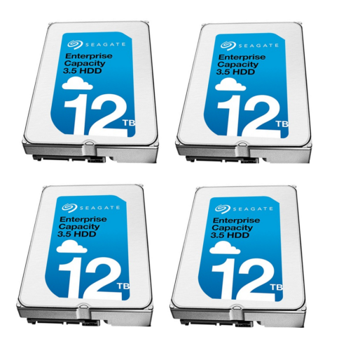 48TB 4x Seagate Enterprise 12TB 3.5″” SATA DATA CENTER HDD 7200rpm ST12000NM0127″