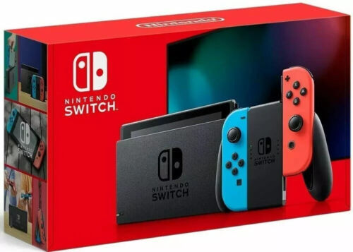 NEW Nintendo Switch Red Blue Joy Cons 32GB V2 Gaming Console