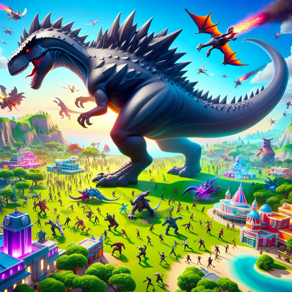 Godzilla’s Rampage in Fortnite: Chaos Ensues