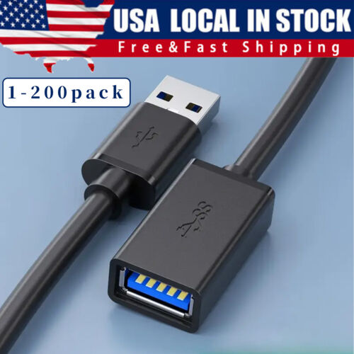 USB3.0 Extension Cable High Speed Extender Cord Adapter TypeA Male to Female Lot