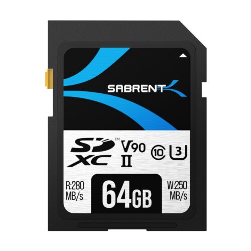 SABRENT Rocket v90 64GB SD UHS-II Memory Card R280MB/s W250MB/s