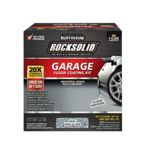 Rust-Oleum ROCKSOLID Dark Gray Polycuramine 2.5 Car Garage Floor Kit 365195