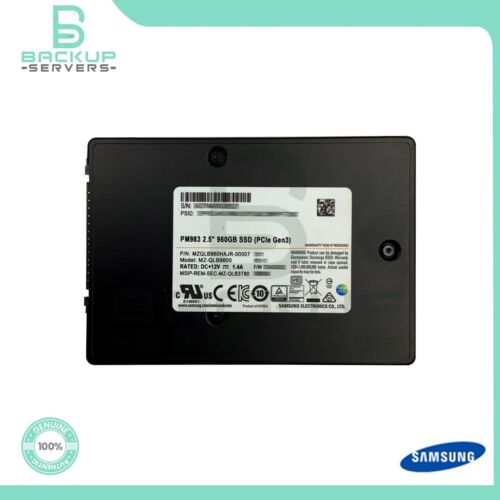 MZ-QLB9600 Samsung PM983 960GB PCI Express NVMe MLC 2.5″ Internal SSD