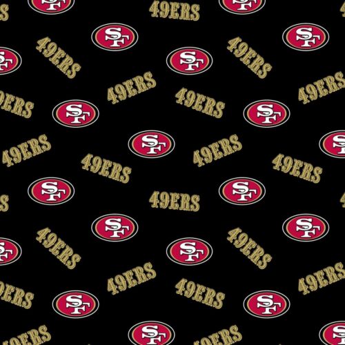 San Francisco 49ers NFL Fleece Fabric – 60″ Wide – Sold by The Yard & Bolt