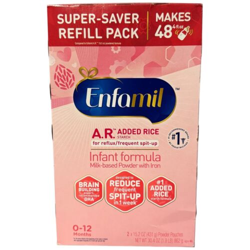 Enfamil A.R. ADDED RICE Infant Baby Formula Milk Based Powder 30.4oz EXP 04/26