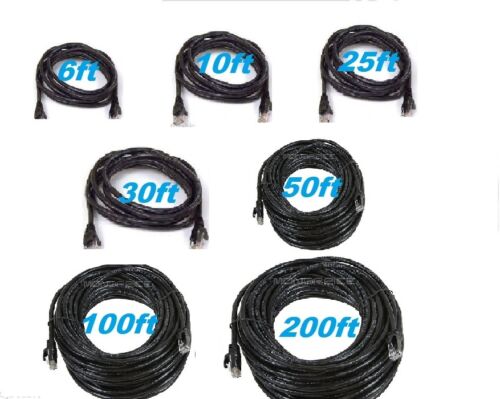 Cat 6 CAT6 Patch Cord Cable 500mhz Ethernet Internet Network LAN RJ45 UTP BLACK