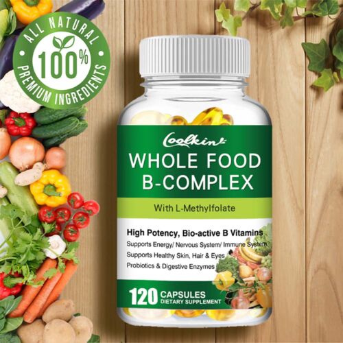 Whole Food B Complex – Probiotic,Enzyme – Heart Health, Digestive, Immune Boost