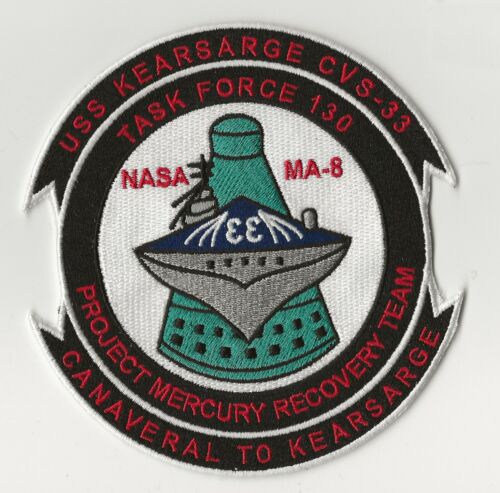 USS Kearsarge CV-33 NASA Mercury 8 space program recovery ship task force patch