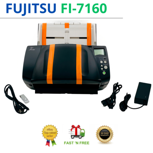 Fujitsu Fi-7160 High Speed Color Duplex Document Scanner USB 3.0 w/FULL SET