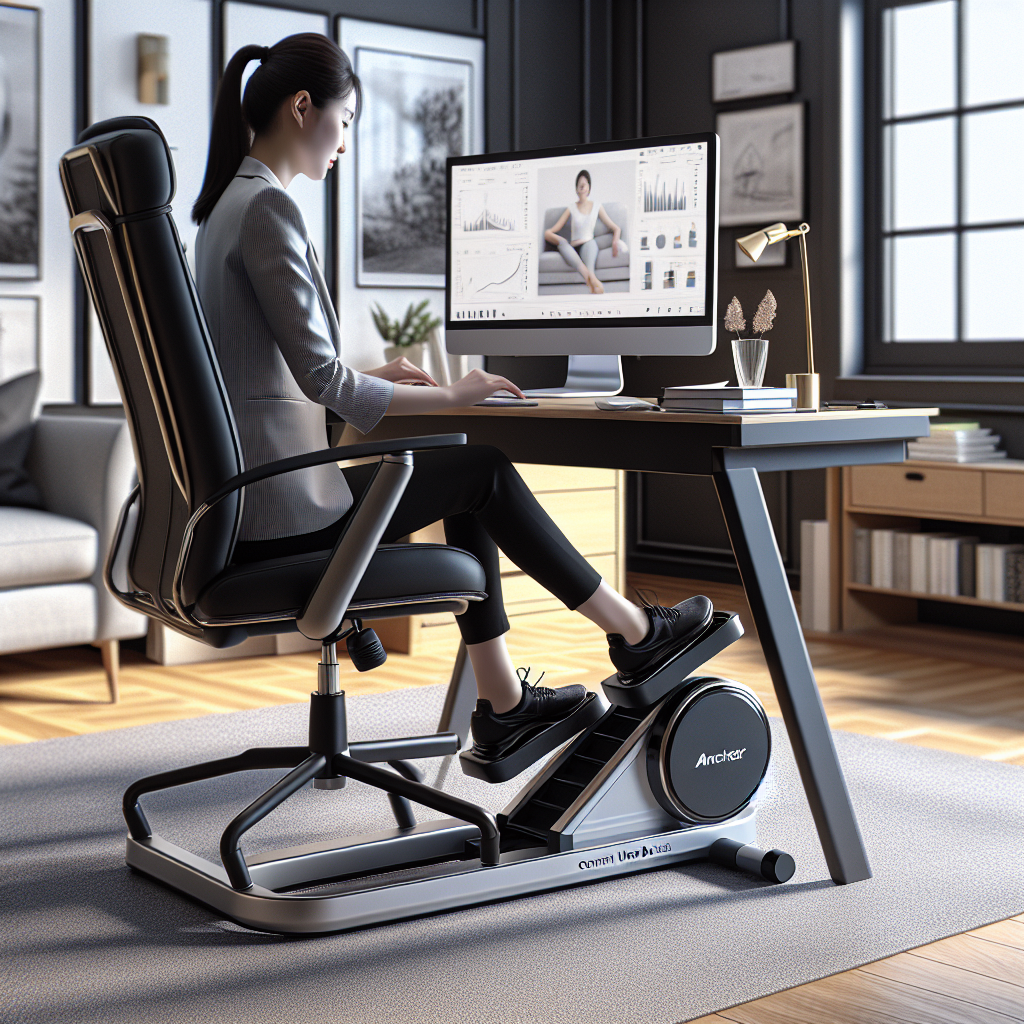 Experience the Benefits of Active Sitting with the ANCHEER Under Desk Elliptical Machine