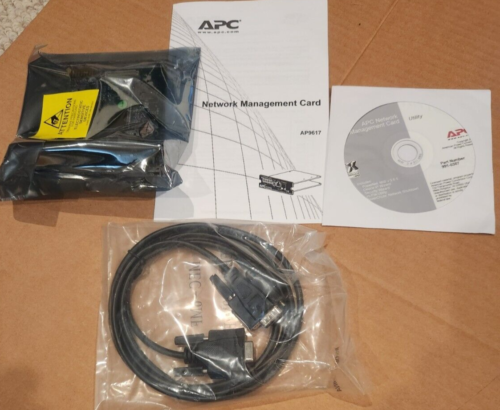 NEW APC NETWORK MANAGEMENT CARD AP9617 w/Cable CD / FREE SHIP