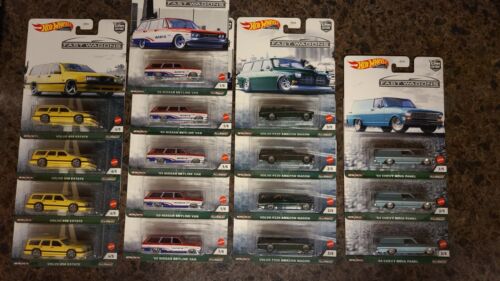 Hot Wheels FAST WAGONS Volvo Estate P220 Amazon Nissan Skyline Chevy Nova Lot 16