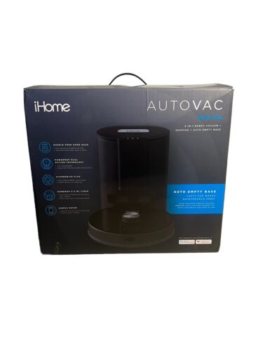 *GOOD CONDITION* iHome iHome AutoVac Nova Self Empty Robot Vacuum and Mop Black