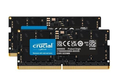 Crucial 16GB 24GB 32GB 48GB 64GB 96GB DDR5 5600 PC5 44800 SODIMM Model Kit LOT