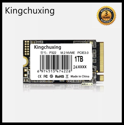 Kingchuxing 1TB PCIe NVMe 42MM SSD Gen3x4 M.2 2242 Internal Solid State Drive