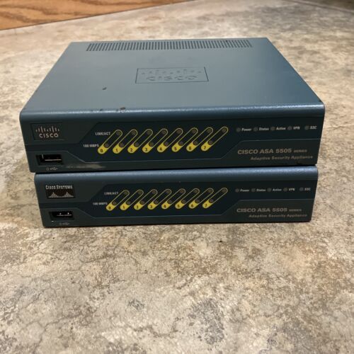 2 Cisco ASA 5505  Fast Ethernet Firewall Security Appliance.Not Tested,For Parts