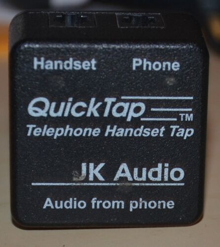 JK Audio QuickTap Telephone Interface Handset Tap for Phone Interviews jkaudio