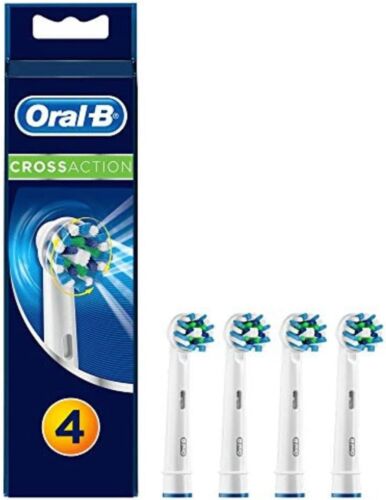 Oral B Cross Action Electric Toothbrush Replacement Brush Heads Refill, 4Count