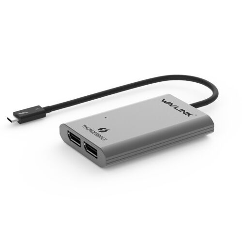 WAVLINK Thunderbolt 3 to Dual DisplayPort 1.4 Display Adapter Single 8K