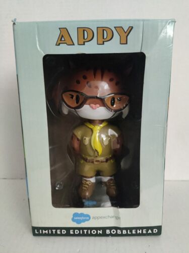 Salesforce Appexchange APPY Trailblazer Dreamforce Mascot BOBBLEHEAD BOBCAT RARE