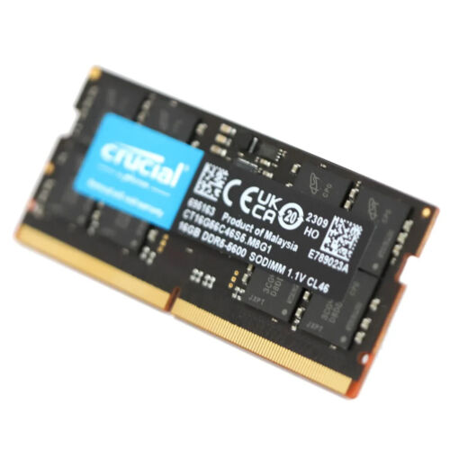 Crucial 16GB RAM 1x16GB – 262-Pin DDR5 SO-DIMM DDR5 5600 Laptop Memory Module