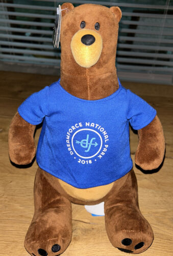 NWT Salesforce Codey the Bear  Plush Dreamforce National Park Shirt 2018 RARE