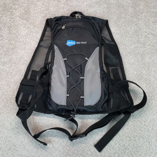 SALESFORCE.COM Logo Branded Black Hydration Backpack Outdoor Hiking Active