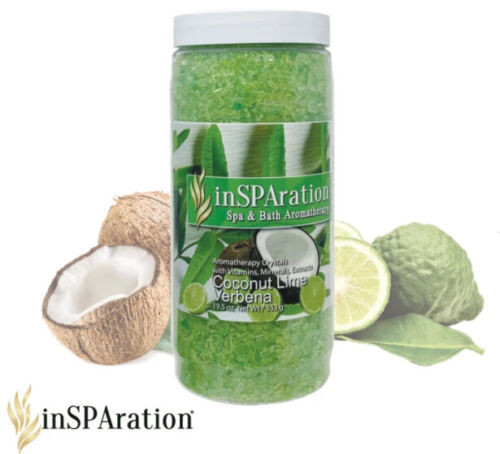 inSPAration Aromatherapy Crystals Hot Tub & Bath – Coconut Lime Verbena – 19.5oz