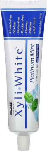 NOW Foods Solutions, Xyliwhite Toothpaste Gel, Platinum Mint, Cleanses and Whit