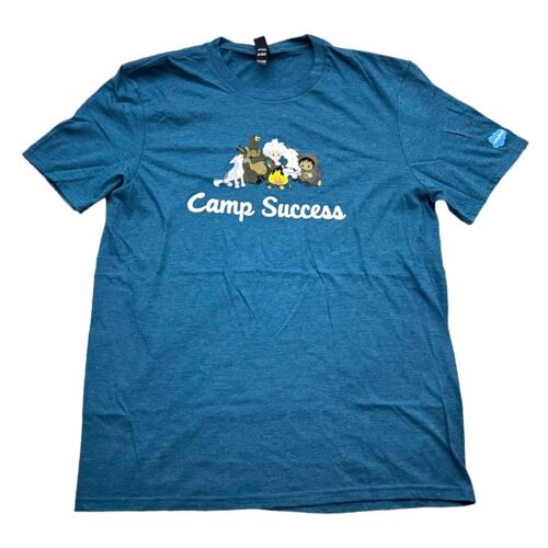 Salesforce Camp Success Short Sleeve T Shirt Tee Mascot Fire Teal Size Large L