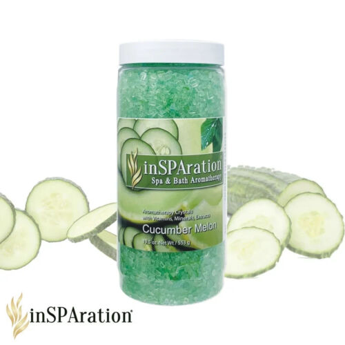 inSPAration Aromatherapy Crystals Hot Tub & Bath – Cucumber Melon – 19.5oz