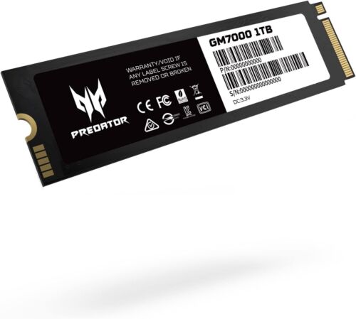 Acer Predator GM7000 1TB NVMe Gen4 Gaming SSD M.2 2280 Up to 7400MB/s