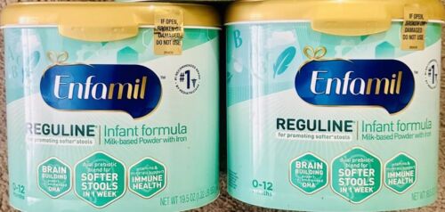 (2) Tubs Enfamil Reguline 19.5 oz Infant Formula (0-12 Months)