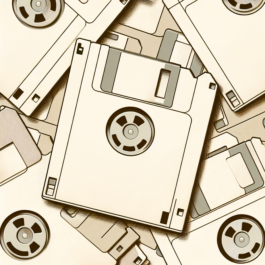 Exploring the Nostalgic Charm of Studio E Fabrics’ Data Point Retro Floppy Disks White