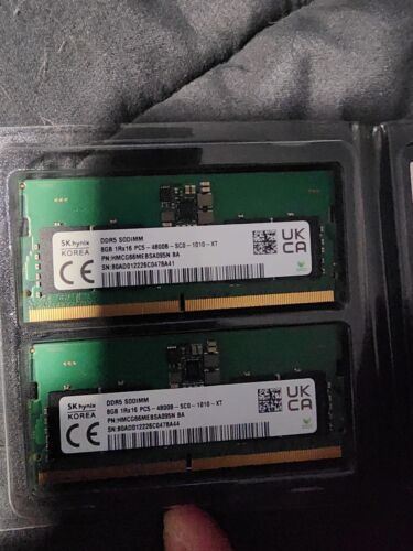 16GB KIT – 2x 8GB SK Hynix 1Rx16 PC5-4800B-SCO1010 Laptop RAM Memory SODIMM DDR5