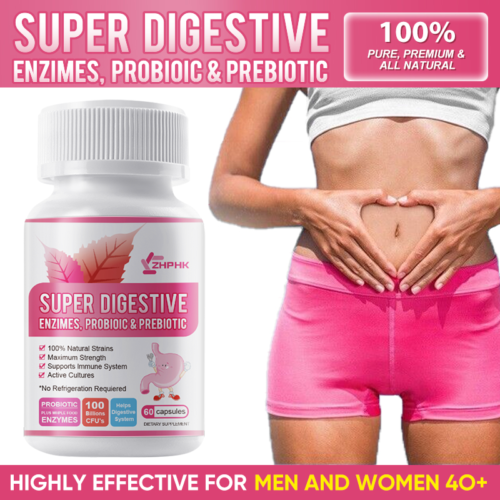 Super Probiotics Digestive Enzymes 100 Billion CFU Potency Immune Health Capsule