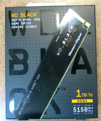 Western Digital WD_BLACK SN770, 1TB M.2 NVMe Internal SSD,  Gen4