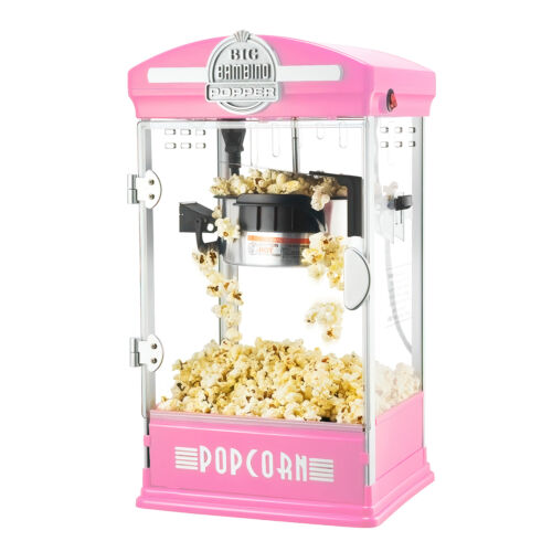 Counter Top Retro Style 4 Ounce Home Big Pink Popcorn Machine