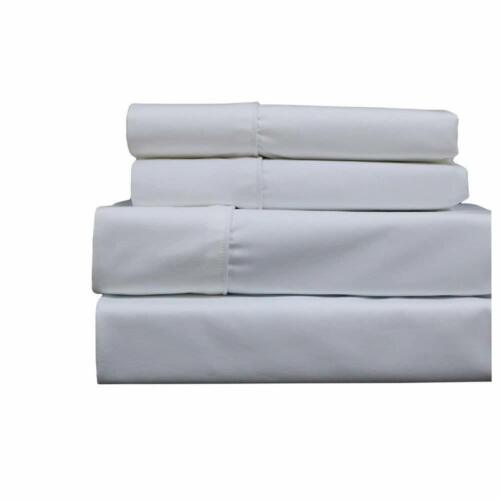 Top_Linens 4 Piece Bed Sheet Set 100% Cotton Sateen 400 Thread Count