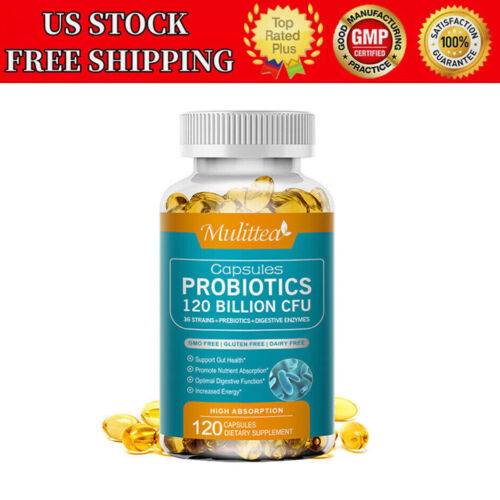 Probiotic 120Billion CFU Potency Digestive Immune Health 120Capsules Enzyme