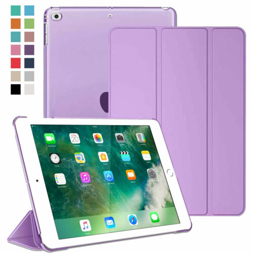 For iPad mini 1 2 3 4 5 6 Slim Leather Tri-Fold Flip Case Clear Back Full Cover