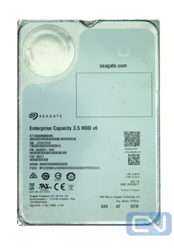 Seagate Exos X10 ST10000NM0096 10TB 12Gb/s 256 MB SAS 3.5″ HDD Trimmed 9.7TB