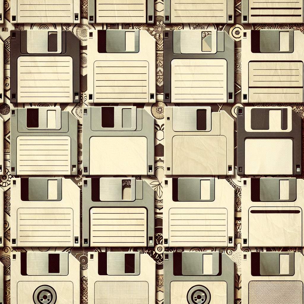 Step Back in Time with Studio E Fabrics’ Data Point Retro Floppy Disks White Collection