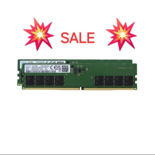 Samsung 32GB (2x16GB) DDR5 4800MHz PC5-38400 UDIMM Unbuffered Non-ECC 1Rx8 CL…