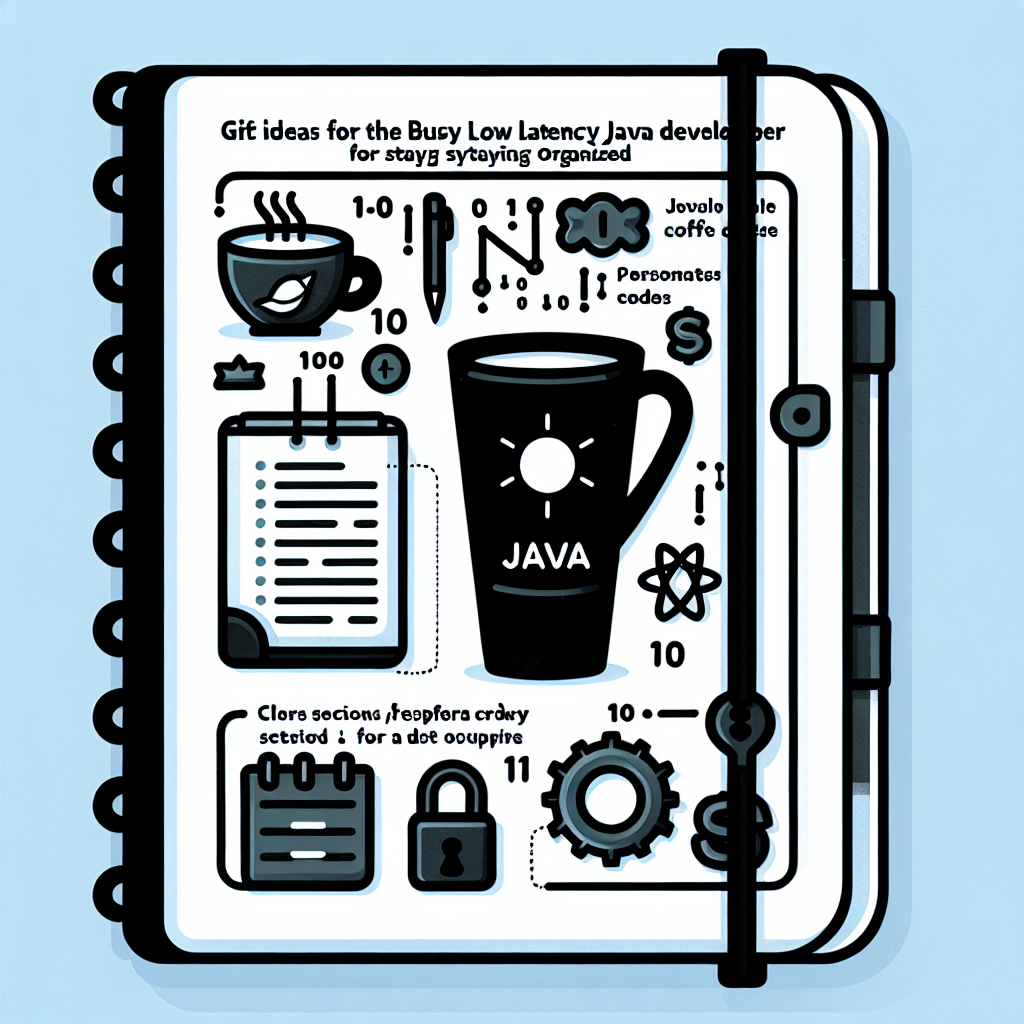 Gift Ideas for the Busy Low Latency Java Developer: A Personalized Notebook for Staying Organized