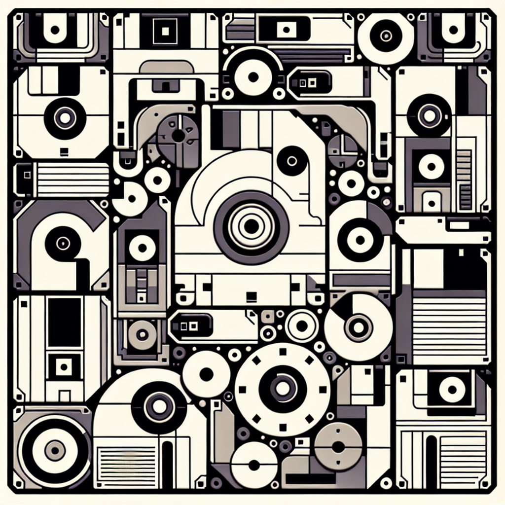 Discover the Unique Appeal of Studio E Fabrics’ Data Point Retro Floppy Disks White Patterns